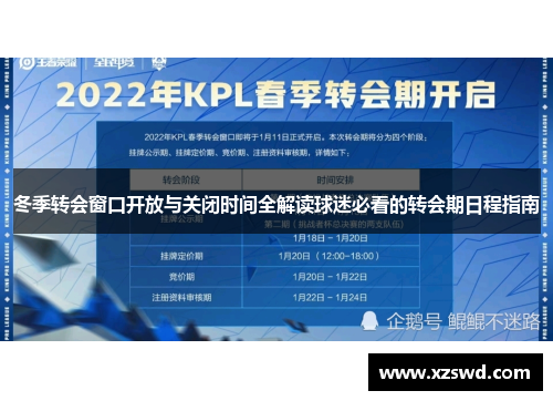 冬季转会窗口开放与关闭时间全解读球迷必看的转会期日程指南